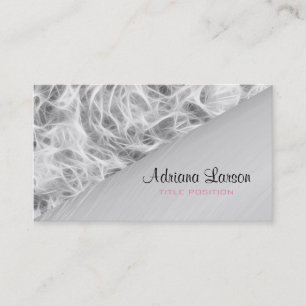 Tarjeta De Visita Diseño De Smokey Blanco Y Gris