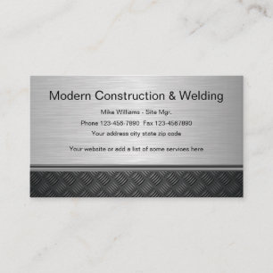 Tarjeta De Visita Diseño de soldadura de construcción
