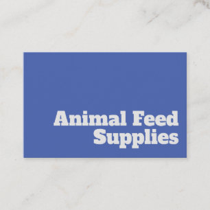 Tarjeta De Visita Diseño de Suministros de Alimentos para Animales N