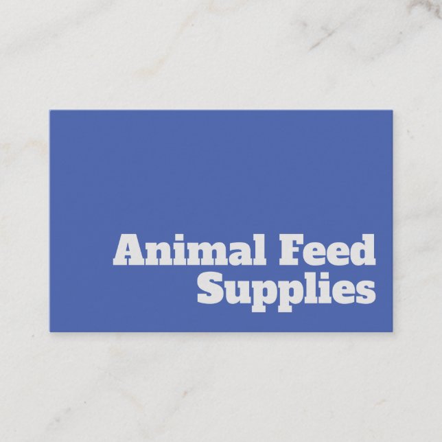Tarjeta De Visita Diseño de Suministros de Alimentos para Animales N (Anverso)