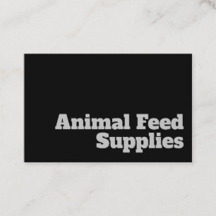 Tarjeta De Visita Diseño de Suministros de Alimentos para Animales N