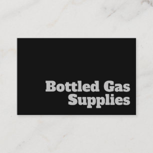 Tarjeta De Visita Diseño de Suministros de Gas Embotellados Negrita