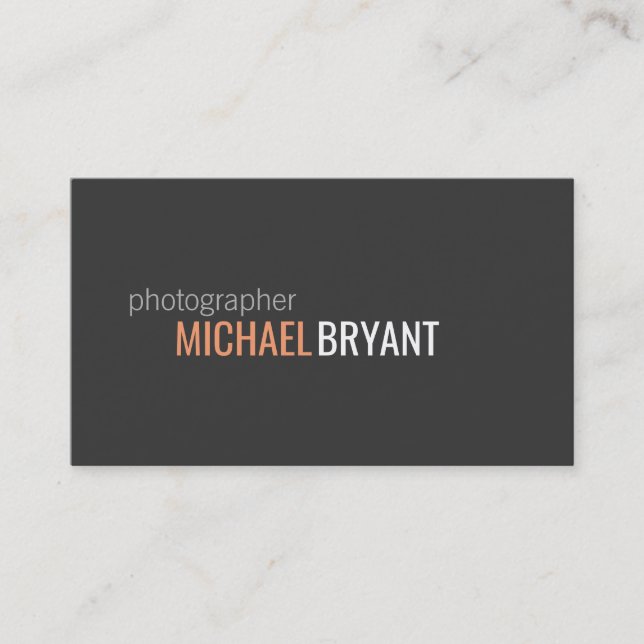 Tarjeta De Visita Diseño de texto // 3 (Anverso)