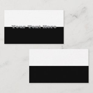 Tarjeta De Visita Diseño De Texto Blanco Gris Negro Y Colores Sólido