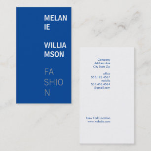 Tarjeta De Visita Diseño de texto moderno Azul