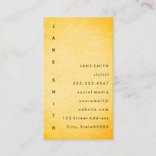 Tarjeta De Visita Diseño de Texto Vertical