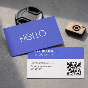 Tarjeta De Visita Diseño de tipografía moderna de "Hola"