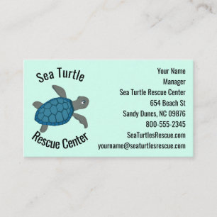 Tarjeta De Visita Diseño de tortugas marinas