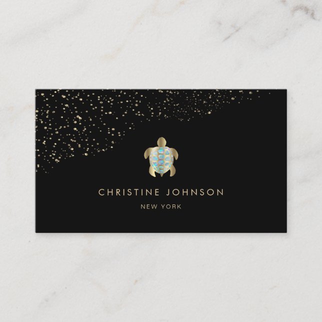 Tarjeta De Visita diseño de tortugas marinas (Anverso)