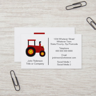 Tarjeta De Visita Diseño de Tractor Granjero