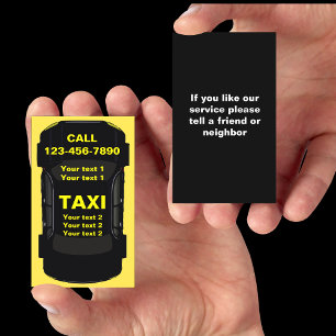 Tarjeta De Visita Diseño de transporte en taxi genial