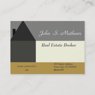 Tarjeta De Visita Diseño de una casa abstracta profesional moderna