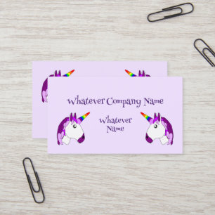 Tarjeta De Visita Diseño de Unicornio Personalizado
