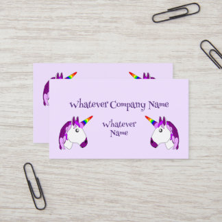 Tarjeta De Visita Diseño de Unicornio Personalizado