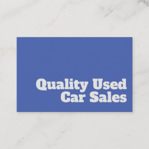 Tarjeta De Visita Diseño de Ventas de Coches Usados de Calidad en Ne