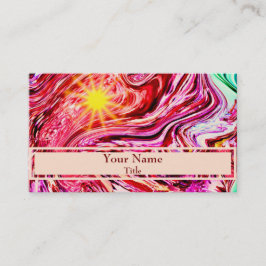 Tarjeta De Visita Diseño de vidrio coloreado púrpura abstracto rosa