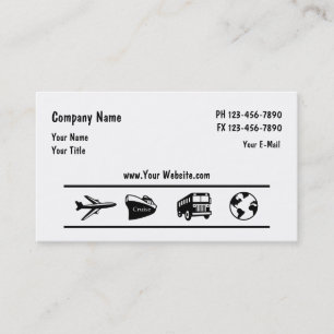 Tarjeta De Visita Diseño del agente de la agencia de viajes
