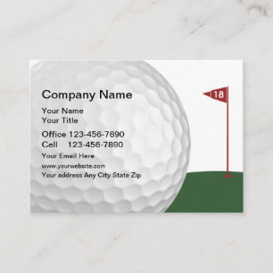 Tarjeta De Visita Diseño del agujero del golf 18