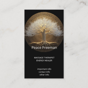 Tarjeta De Visita Diseño del Árbol de la Vida   Árbol de Luz Eterna
