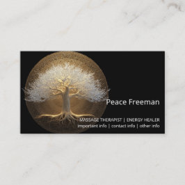 Tarjeta De Visita Diseño del Árbol de la Vida | Árbol de Luz Eterna