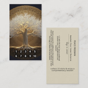 Tarjeta De Visita Diseño del Árbol de la Vida   Árbol de Luz Eterna