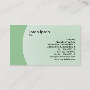 Tarjeta De Visita Diseño del arco - verde descolorado
