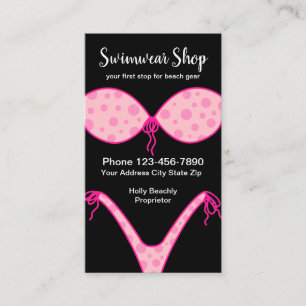 Tarjeta De Visita Diseño del bikini del verano de la tienda del