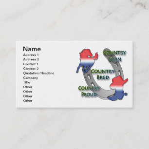 Tarjeta De Visita Diseño del caballo y de la bota