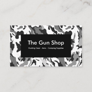 Tarjeta De Visita Diseño del camuflaje de la tienda de armas