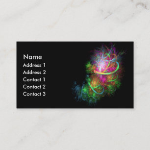 Tarjeta De Visita Diseño del fractal del capullo