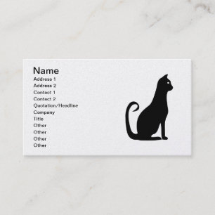 Tarjeta De Visita Diseño del gato negro