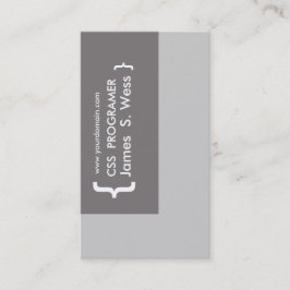 Tarjeta De Visita Diseño del informático del CSS
