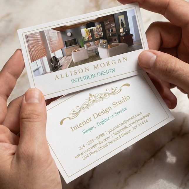 Tarjeta De Visita Diseño del interior Foto Mostrada En Estilo Modern (Subido por el creador)