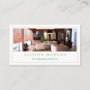 Tarjeta De Visita Diseño del interior Foto Mostrada En Estilo Modern