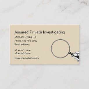 Tarjeta De Visita Diseño del investigador privado