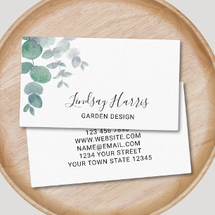 Tarjeta De Visita Diseño del Jardín Eucalyptus Greenery