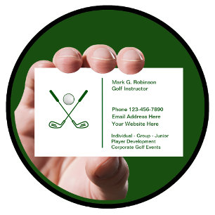 Tarjeta De Visita Diseño del logotipo de las lecciones de golf