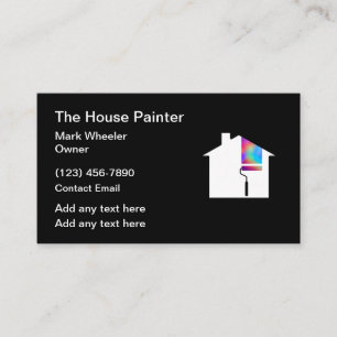 Tarjeta De Visita Diseño del logotipo de pintura House Painter House