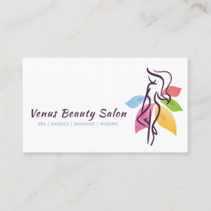 Tarjeta De Visita Diseño del logotipo del balneario del salón de