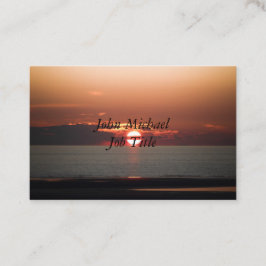 Tarjeta De Visita Diseño del mar de la puesta del sol