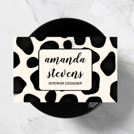 Tarjeta De Visita Diseño del patrón de la tipografía en negro Resume