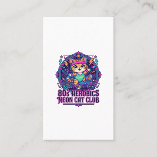 Tarjeta De Visita Diseño divertido de gato para amantes de gatos neó