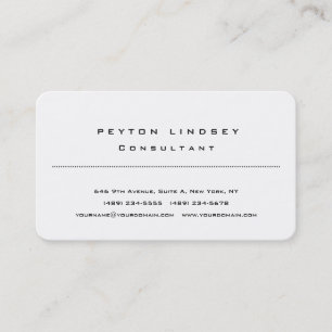Tarjeta De Visita Diseño elegante clásico profesional Minimalista