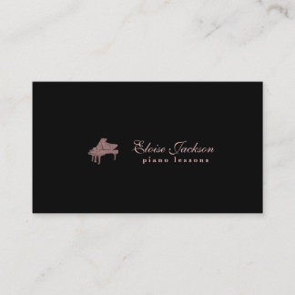 Tarjeta De Visita diseño elegante de clases de piano