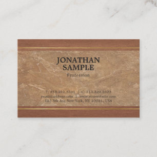 Tarjeta De Visita Diseño elegante de diseño con estilo de madera de