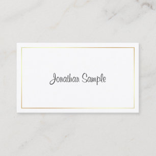 Tarjeta De Visita Diseño elegante de estilo manuscrito manuscrito