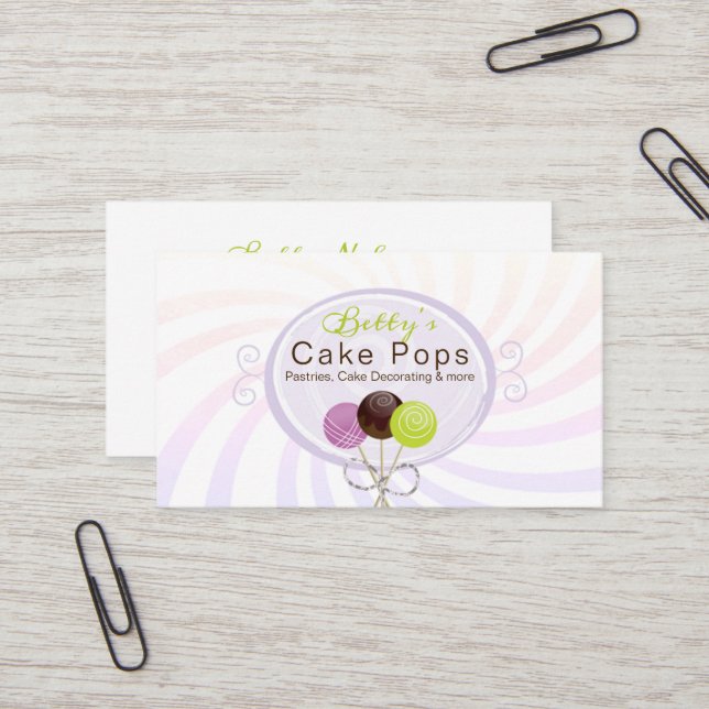 Tarjeta De Visita Diseño elegante de la panadería del estallido de (Anverso/Reverso In Situ)
