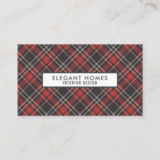Tarjeta De Visita Diseño elegante de plástico (Anverso)