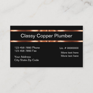 Tarjeta De Visita Diseño elegante del complemento de cobre
