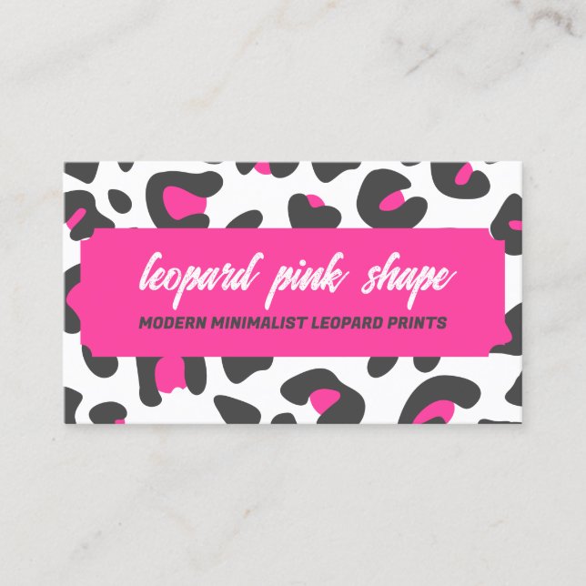 Tarjeta De Visita Diseño elegante del patrón Leopard (Anverso)